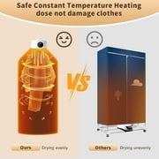 Uten Portable Electric Clothes Dryer, Hanging Ventless Dryer with Timer, Compact Foldable for Apartment, RV, Travel, Space Saving