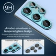 thumbnail image 3 of Alltyech [2 Pack] Galaxy S22 Ultra Camera Protector, Lens Protector Tempered Glass Aluminum Metal Alloy Anti-scratch HD Clear Camera Lens Protector for Samsung Galaxy S22 Ultra 5G 6.8"- Green, 3 of 6