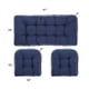 thumbnail image 5 of Blytieor Juego de cojines para sofá de 3 piezas para exteriores, cojines de mimbre para patio, 1 cojín para sofá de dos plazas y 2 cojines en forma de U, 5 of 5