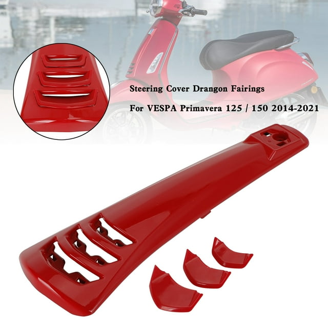 Housse de Klaxon de Direction ABS pour VESPA Sprint Primavera 125/150 14-21 Red