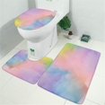 thumbnail image 2 of Dreamy Pastel Sky Bathroom Rugs Sets 3 Piece,Toilet Cover Set,Absorbent Non Slip Bathroom Mats Sets with U-Shaped Contour Rug Toilet Rug Set, 2 of 5