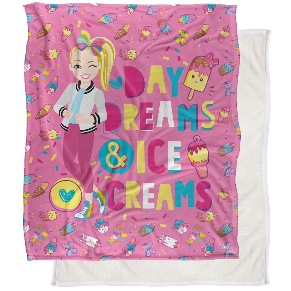 JoJo Siwa Blanket, 50"x60" Day Dreams and Ice Creams Silky Touch Sherpa