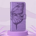 thumbnail image 2 of TECH CIRCLE Google Pixel 8 Case, Magnetic Folio Butterfly Patterned Wallet Case, Premium PU Leather with Wrist Strap Credit Card Holder Slots Kickstand Shockproof Cover For Google Pixel 8,Lightpurple, 2 of 5
