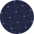 thumbnail image 1 of Ahgly Company Machine Washable Indoor Square Transitional Night Blue Area Rugs, 3' Square, 1 of 7