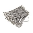 thumbnail image 1 of Llaveros de alambre de acero inoxidable con cable de bayita de 2 mm, paquete (100), 1 of 9
