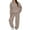 Coffee, variant on Silver Polyester Activewear Hooded Neck Weekend Full-Length Women's Trousers Suit, AUTOMET Womens 2 Outfits Hoodie Sweatsuit Sets Oversized Sweatshirt Baggy Fall Fashion Sweatpants With Pockets