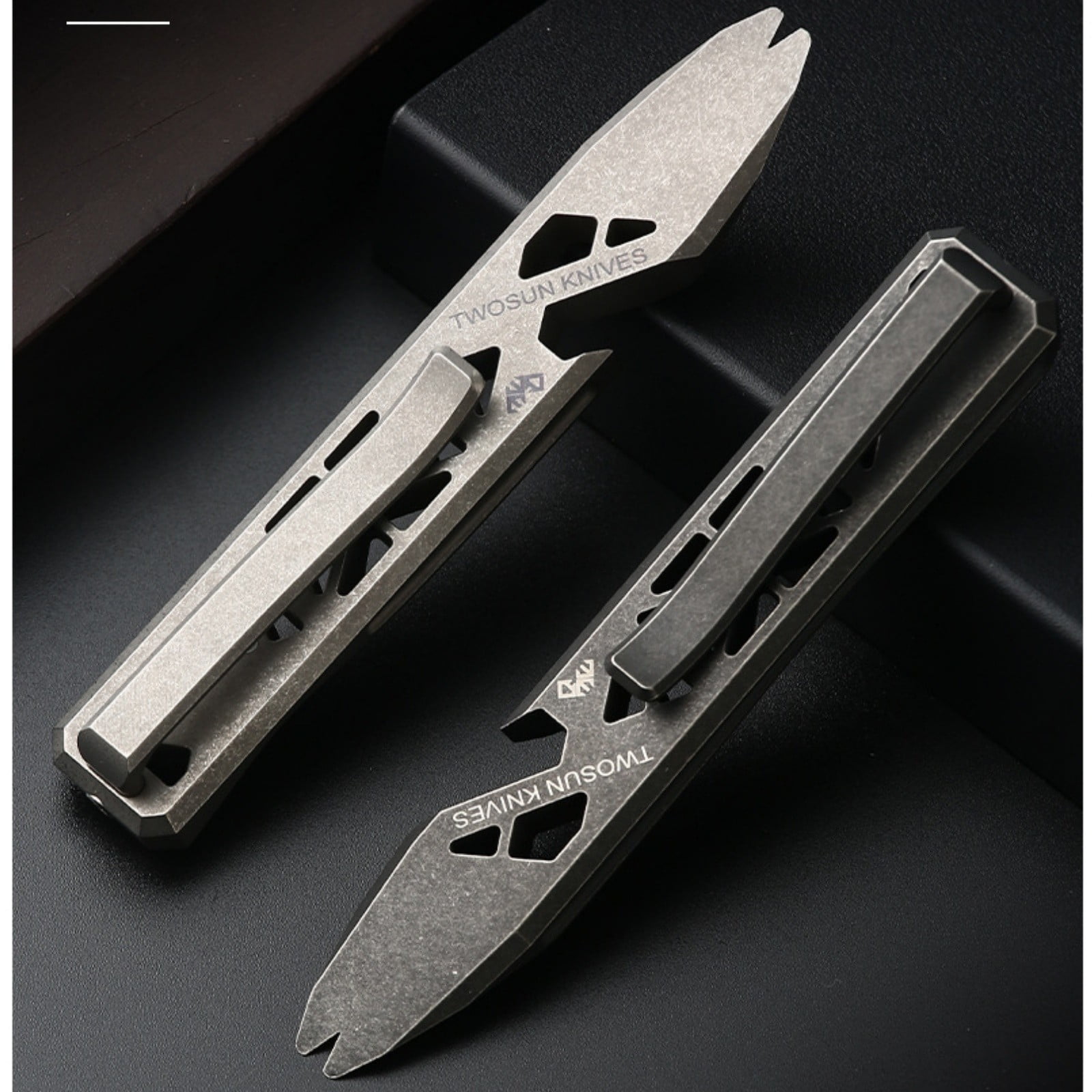 Titanium Alloy Mini EDC Pry Bar Multi-Tool with Pocket Clip – CNC Machined TC4 Titanium Bottle Opener, Nail Puller & Screwdriver Assist for Outdoor, Camping & Everyday Carry