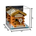 thumbnail image 2 of Versatile Acrylic Display Case - Medium Square Box with Mirror, Blue Risers and White Base 10" x 10" x 10" (A028-BLR), 2 of 2