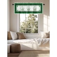 thumbnail image 3 of Kitchen Valances for Window, St. Patrick's Day Dwarfs with Buffalo Plaid Border Light Filtering Rod Pocket Valance Curtain, Irish Theme Short Curtains Window Topper for Bedroom Living Room 42x12in, 3 of 9