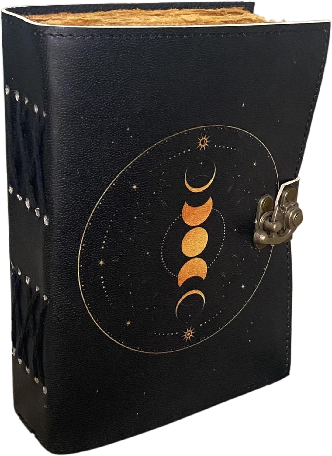Grimoire Moon Phases Spell Book Of Shadows Journal, Witchcraft Supplies, Leather Bound Journal, Vintage Journal, Charmed Book Of Shadows, Vintage Notebook, Diary, Book Journal
