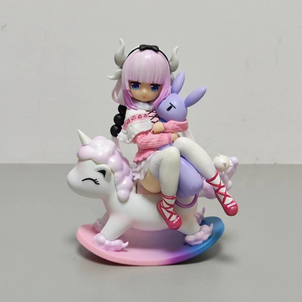 Newly Kanna Figure Sitting Cute Trojans Kanna Action Figures 15cm/5.9inch Anime Character Collection Decor Statue Model Desktop Decoration Ornament Gifts (A)