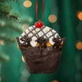 thumbnail image 3 of Roman 4" Cupcake with Cherry on Top Christmas Ornament - Brown, 3 of 6