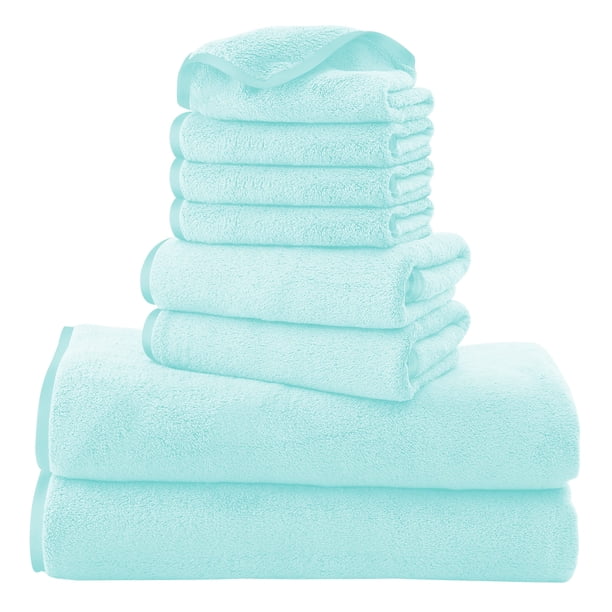 Juego de toallas Cosy Family de microfibra de 8 piezas Frozen Blue
