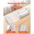 thumbnail image 5 of VEVOR Vacuum Sealer Bags, 2 Rolls 11 In x 50 Ft, Non-BPA Food Grade Seal A Meal Bags, Customizable Freezer-friendly Vac Sealing Bag for Food Saver,Food Storage Vacuum Bags for Meal Prep or Sous Vide, 5 of 9