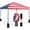 American Flag, variant on American Flag 8 x 8 feet one second pop-up outdoor sunshade tent, adjustable, foldable, portable stall, rain shelter with counterweight bag, portable storage tent