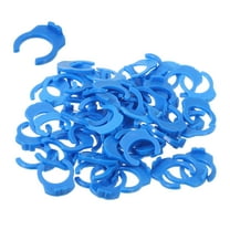 Uxcell 100Pcs 3/8 inch Locking Clips for RO Tube Quick Connect Clips Clamps, Blue