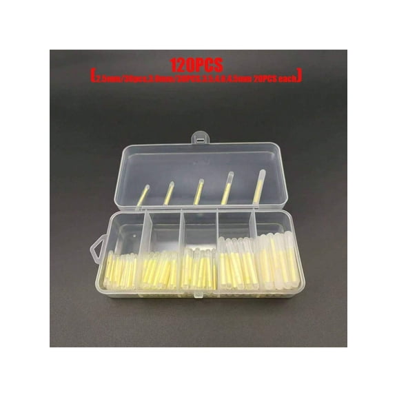 120 pcs kit Fishing Glow Sticks,with Enhanced Brightness Greater Visibility for use on Fishing Floats Bobbers Rod Tips During Night Fishing