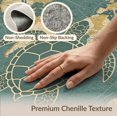 thumbnail image 6 of ODIKA 8'x10' Washable Area Rug Non-Shedding, Easy Care, Vintage Nautical Map Ocean Compass Coral Border Wave Reef Turtle Flowing Dynamic for King Size Bedroom Under Bed, Master Suite, 6 of 7