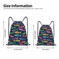 thumbnail image 2 of Kdxio Colorful Carp Streamer 1 Print Drawstring Backpack Bag,Waterproof Draw String Back Sack, Gym Drawstring Bags Swim Bag For Unisex, 2 of 5