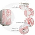 thumbnail image 5 of 72x78 Inch Shower Curtain Pink Coral Bathroom Decor Waterproof Fabric Bathtub Bath Curtains Decorative Coastal Nautical Ocean Starfish Conch Extra Long Shower Curtain Set with Hooks, 5 of 6