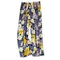 thumbnail image 2 of Delliss Women's Trendy Print Sleepwear Pants Thin Wide Leg Loose Pants Purple Free Size, 2 of 3