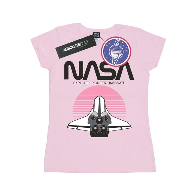 NASA T-Shirt en Coton pour Femmes Navette Spatiale Coucher de Soleil