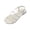 White, variant on Women's Casual Flat Slide Sandals,Fashion Braided Cross Strap,Adjustable Ankle Straps, Open Toe Summer Sandals White 7