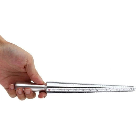Ring Sizer Measuring Tool, Aluminum Alloy Ring Mandrel Stick Gauge Sizer Jewelry Measuring Tool