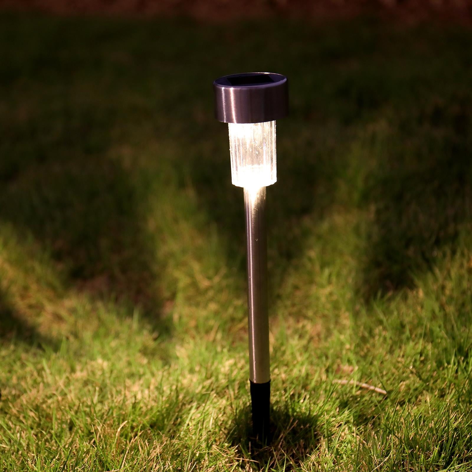 Zimtown Outdoor 24 Piece Stainless Steel Solar Power LED Pathway Lights