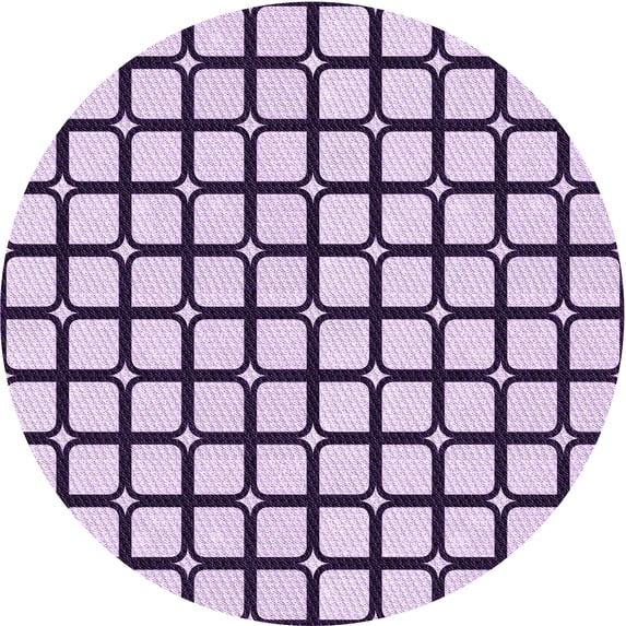 Ahgly Company Machine Washable Indoor Round Transitional Rebecca Purple Area Rugs, 5' Round