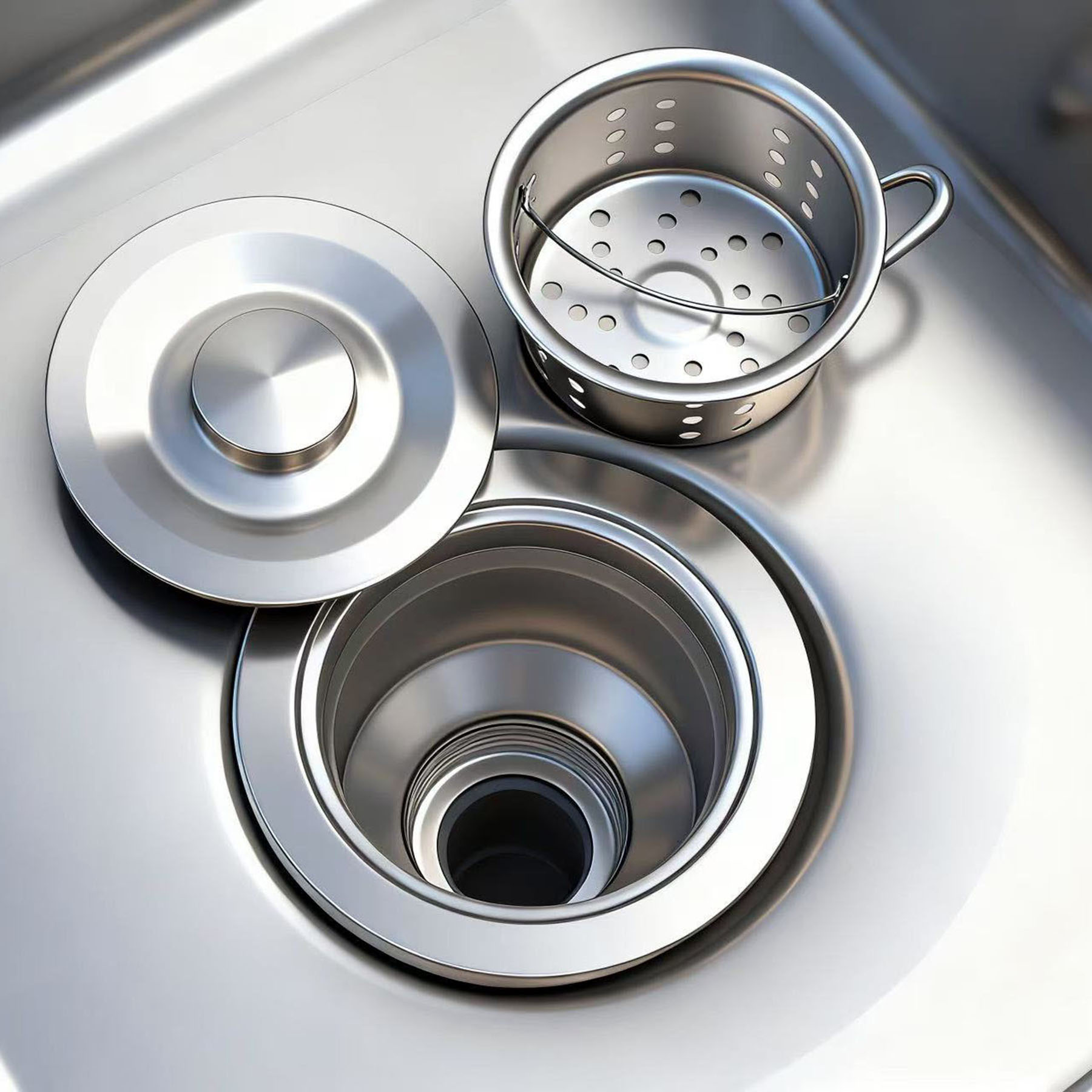 S-HOME Stainless Steel Freestanding Utility Sink in Silver with Pull-Out Faucet and Large Compartment  for Outdoor or Indoor Use