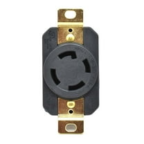 Superior Electric YGP028F Twist Lock Wall Mount Electrical Receptacle 4 Wire, 30 Amps, 250V, NEMA L15-30R