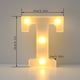 thumbnail image 2 of Luces LED de letra del alfabeto de pie y colgantes Letras de plástico blanco que brillan A-M & 26 luces LED de alfabeto T, 2 of 2