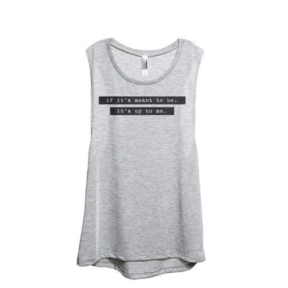 If It's Meant To Be It's Up To Me Women's Fashion Sleeveless Muscle Workout Yoga Tank Top Sport Grey Small