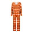 thumbnail image 3 of Tnhcen 2025 Women's Striped Sets 2 Piece Lounge Sets Pajamas Long Sleeve Tops and Pants Matching Set Homewear S-3XL, 3 of 4