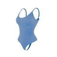 thumbnail image 2 of Ndbuld Women's Bra Free Bodysuits Womens Solid Color Sexy Chest Support Shaping Abdomen Corset Shapewear Bodysuit ,XS-3XL,Sky Blue,S, 2 of 5