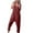 Wine, variant on jsaierl Womens Cotton Linen Jumpsuit Wide Leg Elastic Waist Pants Loose Fit Flowy Rompers Lightweight Bib Overalls Pants