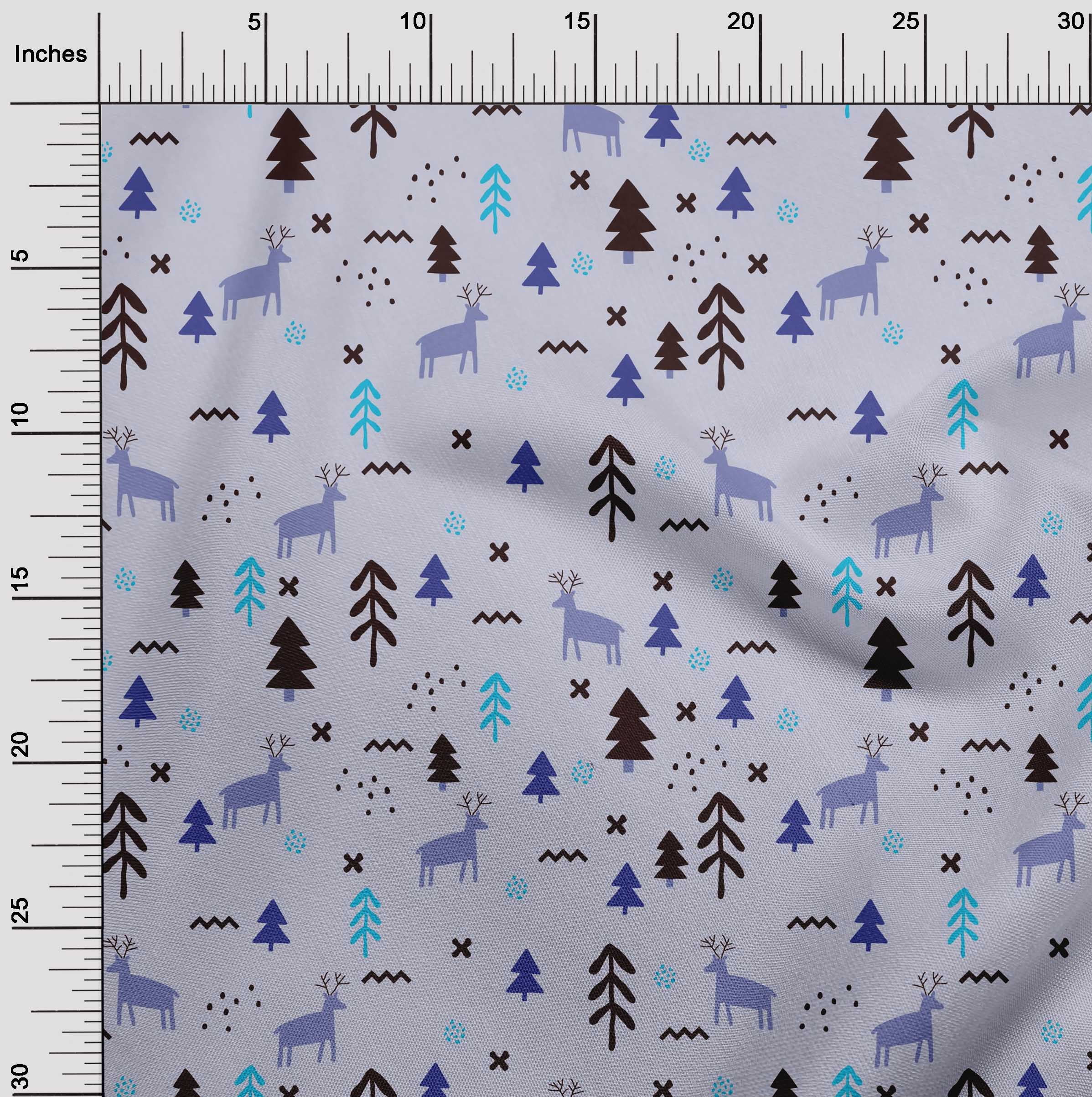 oneOone Viscose Chiffon Light Blue Fabric Christmas Sewing Craft Projects Fabric Prints By Yard 42 Inch Wide