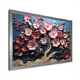 thumbnail image 2 of Designart "Dynamic Petal Dance White and Pink Tree I" Landscapes Framed Wall Art Decor - Country Pink Tree Living Room Framed Canvas Art, 2 of 6