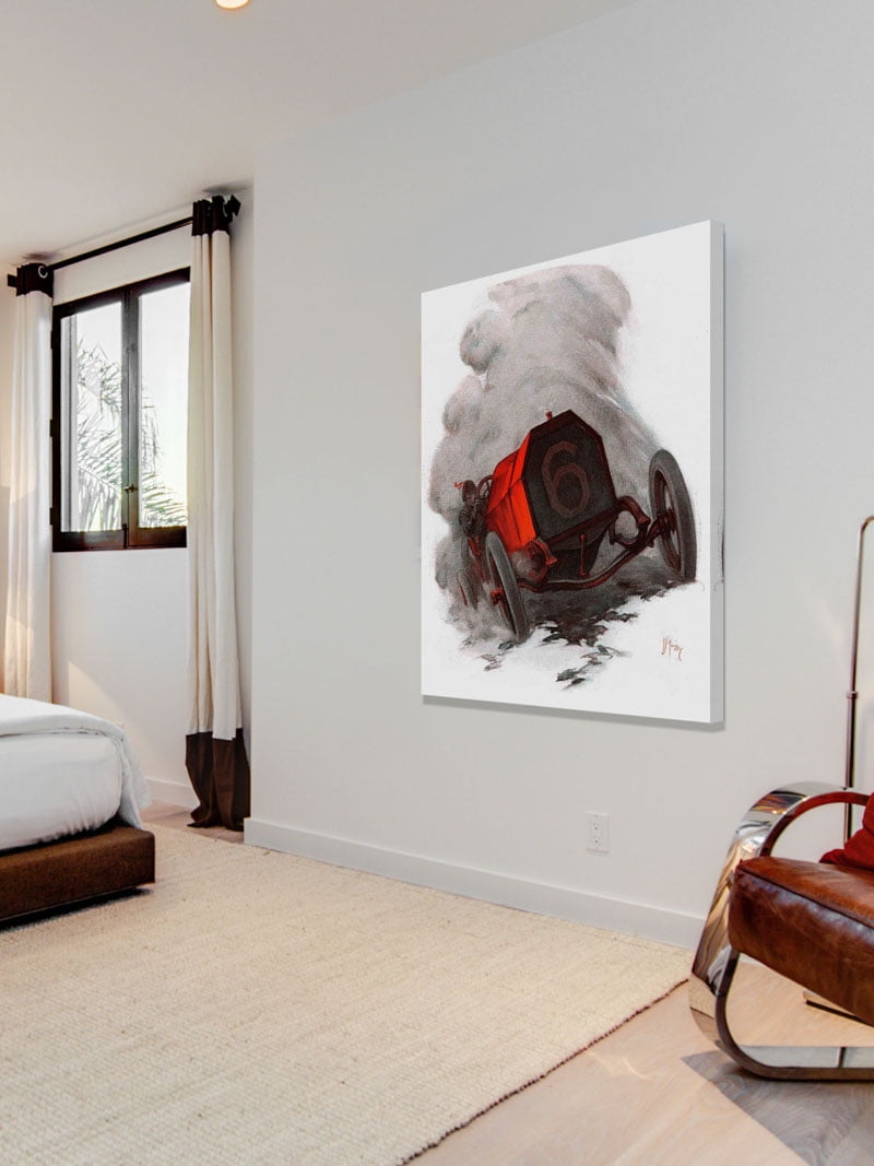 Marmont Hill "Vintage Race 6" Painting Print on Canvas