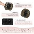 thumbnail image 5 of Claw Clip Messy Bun Hair Piece Real Human Hair Buns Wavy Curly Updo Hair Buns Claw Clip Ponytail Hairpieces Hair Scrunchie with Clip for Women, 5 of 12