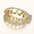 thumbnail image 3 of Gold Iced Out Cz Top and Bottom Vampire Fangs Grillz for Your Teeth Hip Hop, 3 of 5