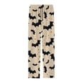 thumbnail image 3 of SJLDQY Mens Halloween Pajamas Pants Wide Leg Pjs Trousers for Men Hallowmas Pumpkin Ghost Elastic Waist Homewear Loungewear With Pocket, 3 of 6