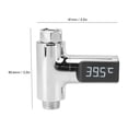 thumbnail image 4 of Yajisi Shower Thermometer Instant Read Waterflow Powered LED Digital Display Baby Bath Temperature Indicator for Home Bathroom, 4 of 10