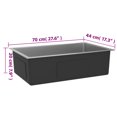 thumbnail image 4 of vidaXL Handmade Kitchen Sink Stainless Steel, 4 of 5