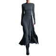 thumbnail image 1 of Vestido de Manga Larga para las Mujeres Invierno Casual Delgado Bodycon Cuello Redondo Largo Maxi Fiesta Boda, 1 of 5