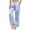 Clear Blue, variant on Womens Silk Satin Pajama Pants Casual Loose Lounge Pants Drawstring Elastic Waist Wide Leg Pj Bottoms with Pockets