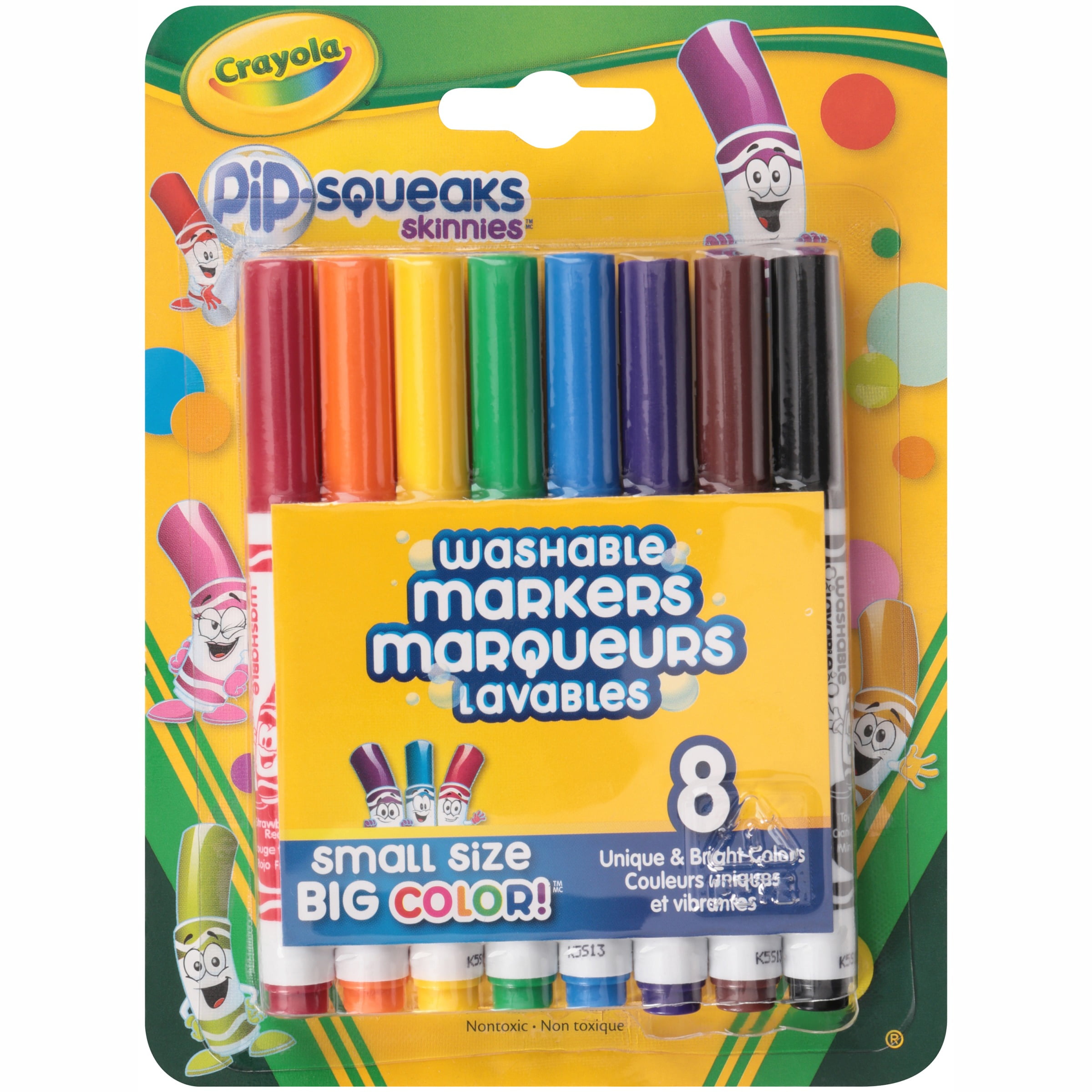 Crayola Pip-Squeaks Mini Non-Toxic Washable Marker, Conical Tip, 4 1/8 L  Inches