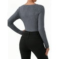 thumbnail image 3 of MOYIKO V Neck Long Sleeve Shirts for Women Fitted Thermal Undershirts Lightweight Trendy Tops, 3 of 7