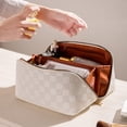 thumbnail image 3 of Bolsa de almohada cuadrada, bolsa de cosméticos para mujer, gran capacidad, portátil, bolsa de almacenamiento para cosméticos de viaje cibernética, 3 of 6
